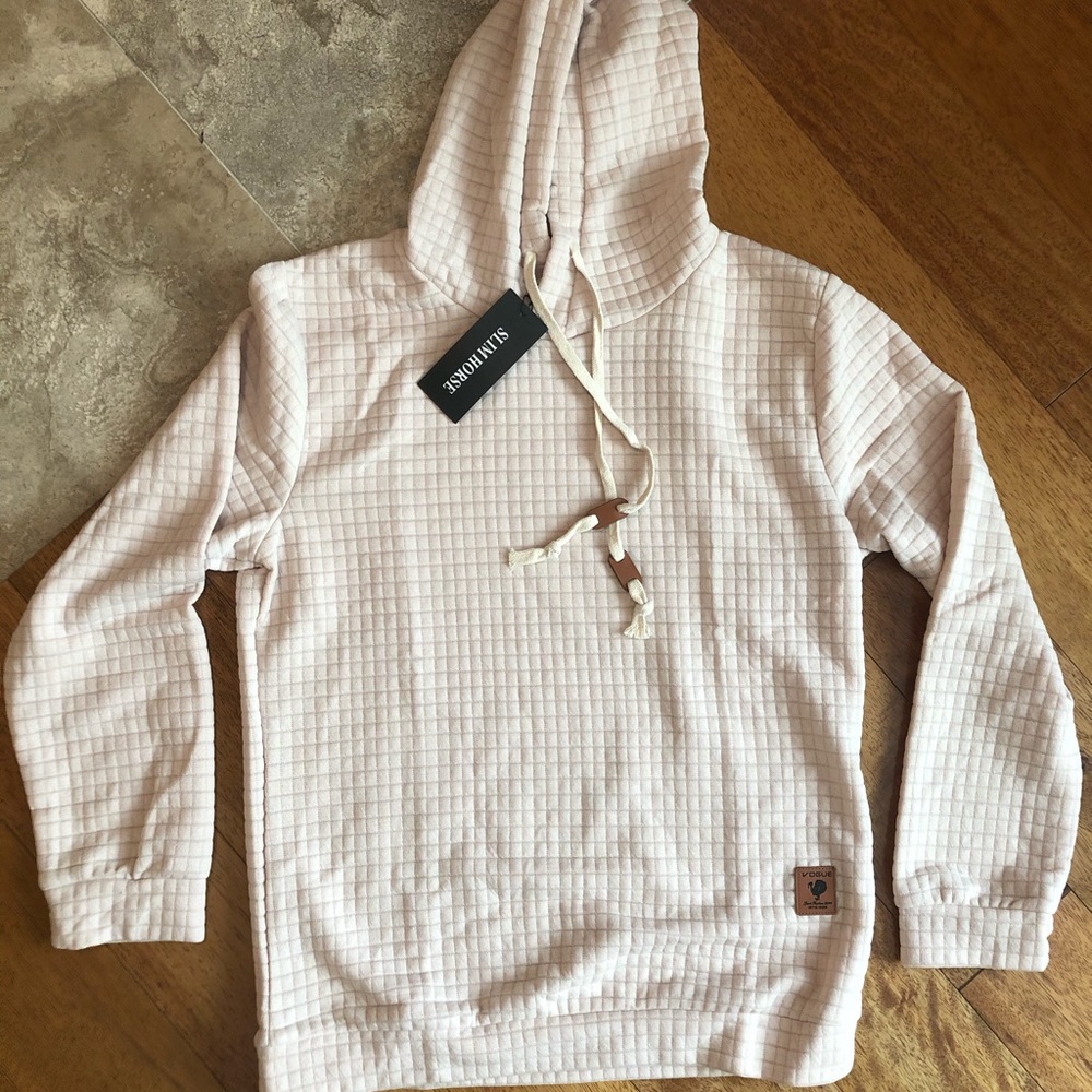 Knitted Slim Fit Drawstring Hoodie